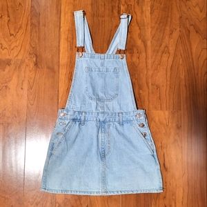 Forever 21 Light Wash Denim Overall Dress